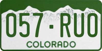 CO license plate 057RUO