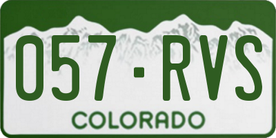 CO license plate 057RVS