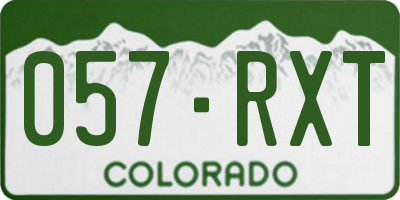 CO license plate 057RXT