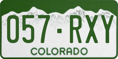 CO license plate 057RXY