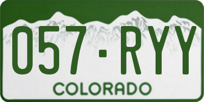 CO license plate 057RYY