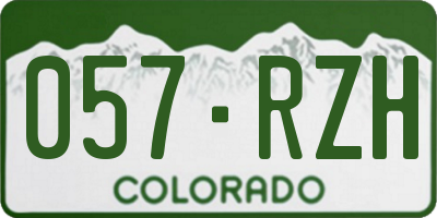 CO license plate 057RZH
