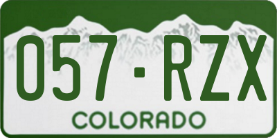 CO license plate 057RZX