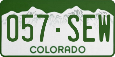 CO license plate 057SEW