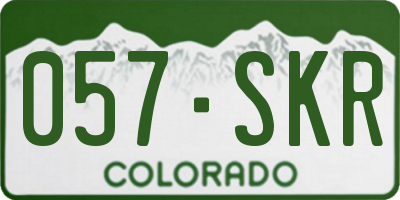 CO license plate 057SKR