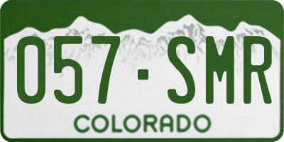 CO license plate 057SMR