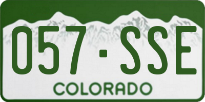 CO license plate 057SSE