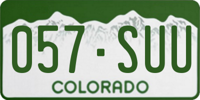 CO license plate 057SUU