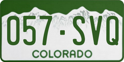 CO license plate 057SVQ