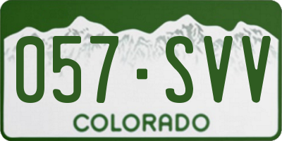 CO license plate 057SVV