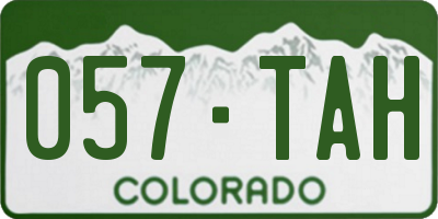 CO license plate 057TAH