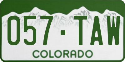 CO license plate 057TAW