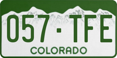 CO license plate 057TFE