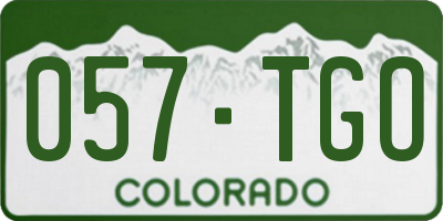 CO license plate 057TGO