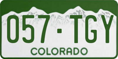 CO license plate 057TGY