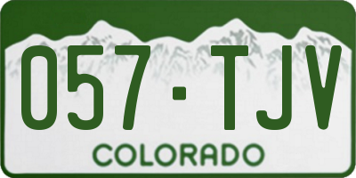 CO license plate 057TJV