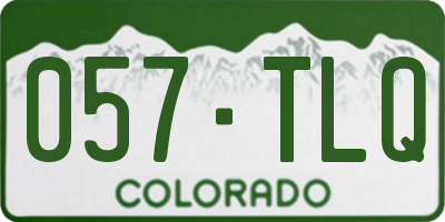 CO license plate 057TLQ