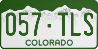 CO license plate 057TLS