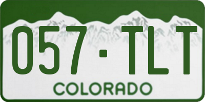CO license plate 057TLT