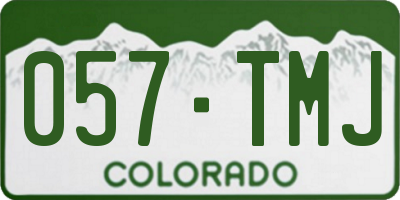 CO license plate 057TMJ