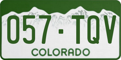 CO license plate 057TQV