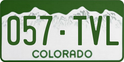 CO license plate 057TVL