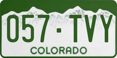 CO license plate 057TVY