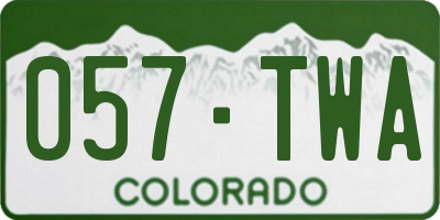 CO license plate 057TWA