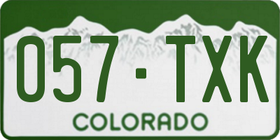 CO license plate 057TXK
