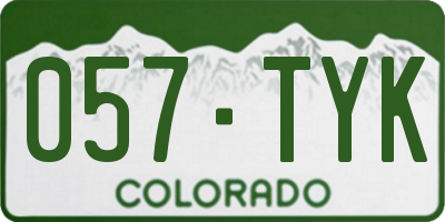 CO license plate 057TYK