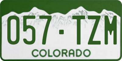 CO license plate 057TZM