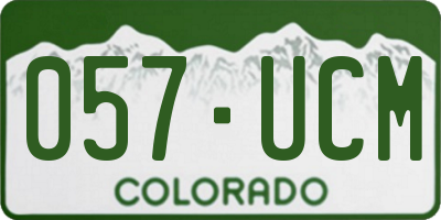 CO license plate 057UCM
