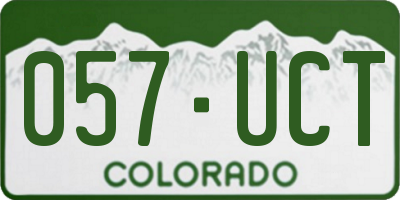 CO license plate 057UCT