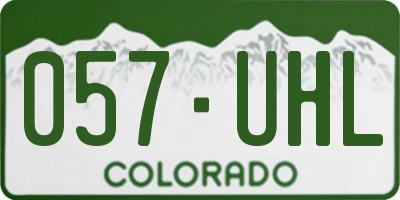 CO license plate 057UHL