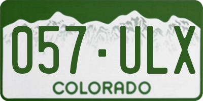 CO license plate 057ULX