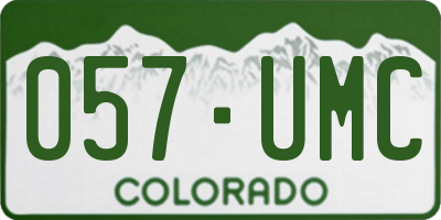 CO license plate 057UMC