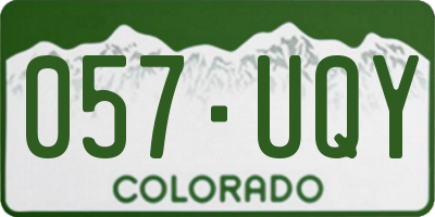 CO license plate 057UQY