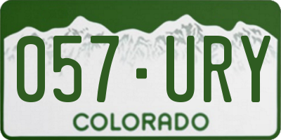 CO license plate 057URY