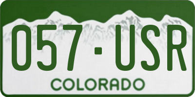 CO license plate 057USR