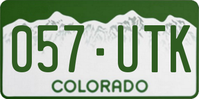 CO license plate 057UTK