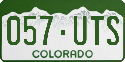 CO license plate 057UTS