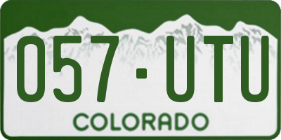 CO license plate 057UTU