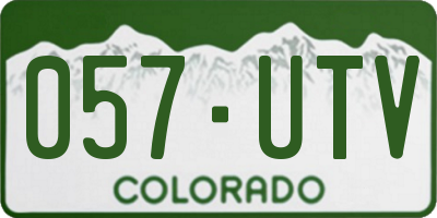 CO license plate 057UTV
