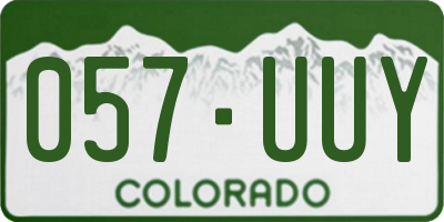 CO license plate 057UUY