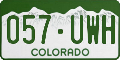 CO license plate 057UWH