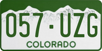 CO license plate 057UZG