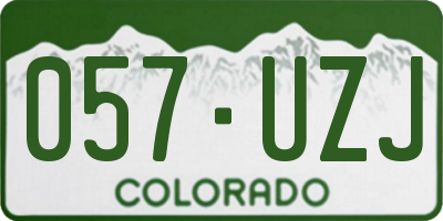 CO license plate 057UZJ