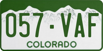 CO license plate 057VAF