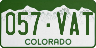 CO license plate 057VAT