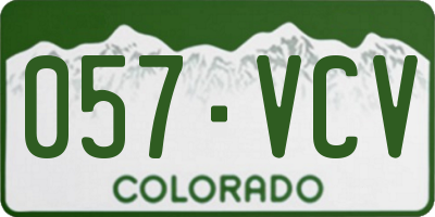 CO license plate 057VCV